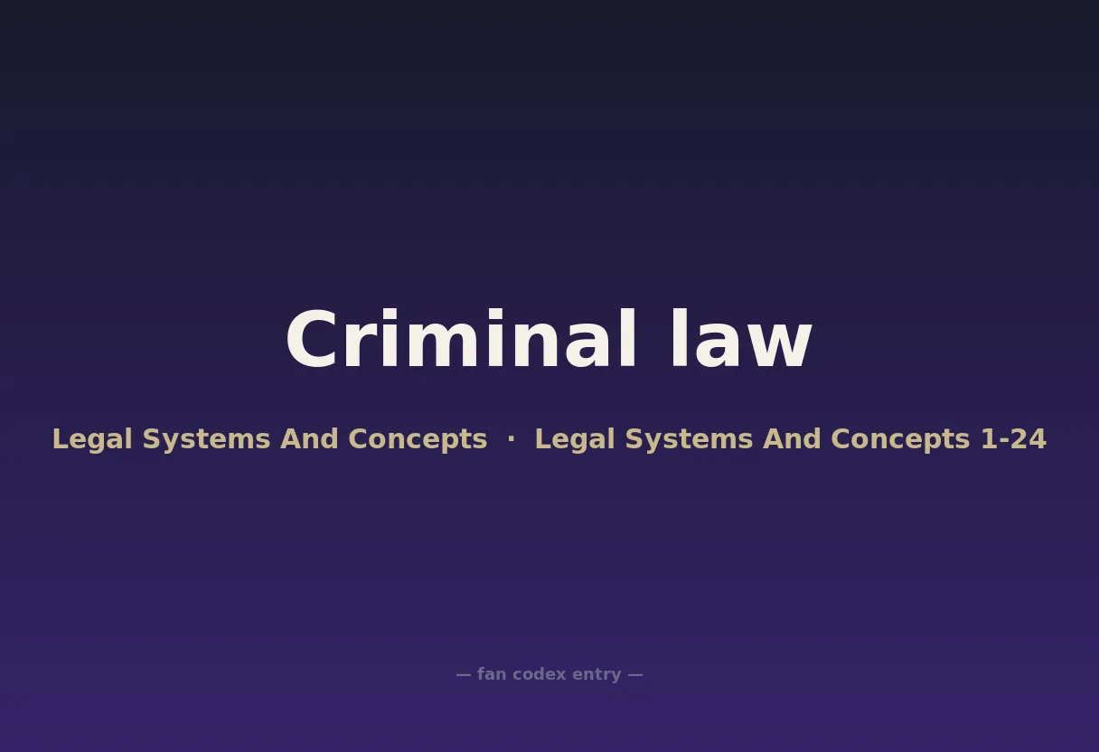 Criminal law