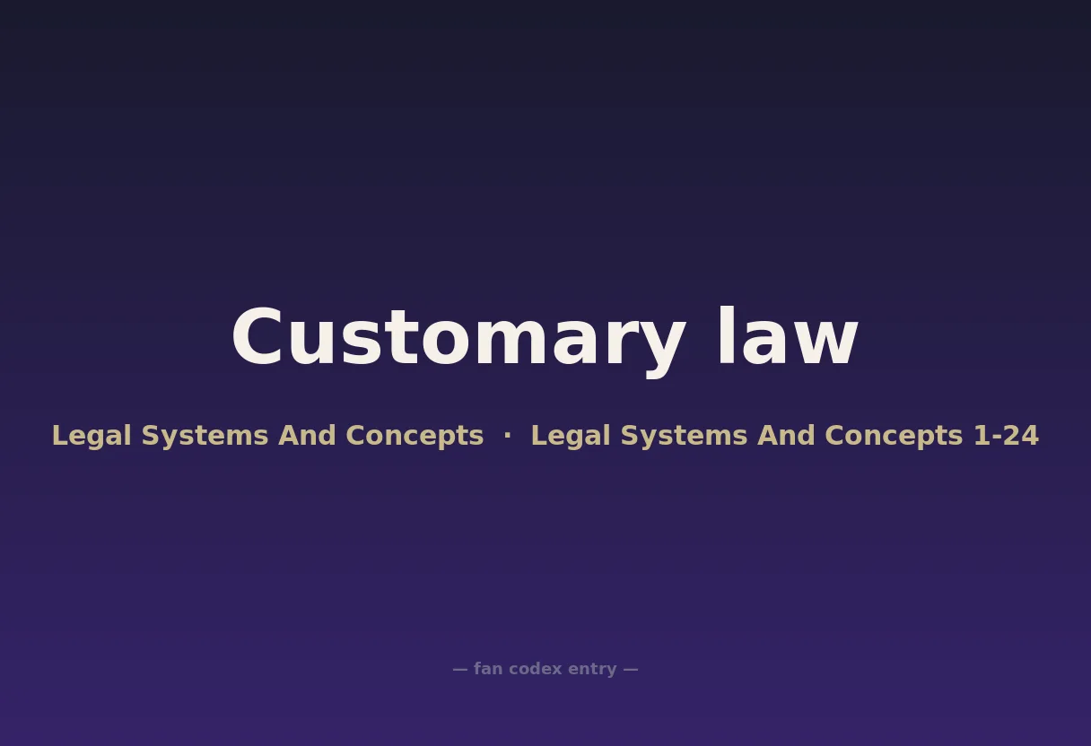 Customary law