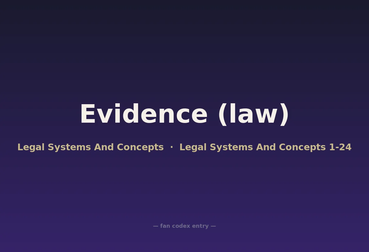 Evidence (law)