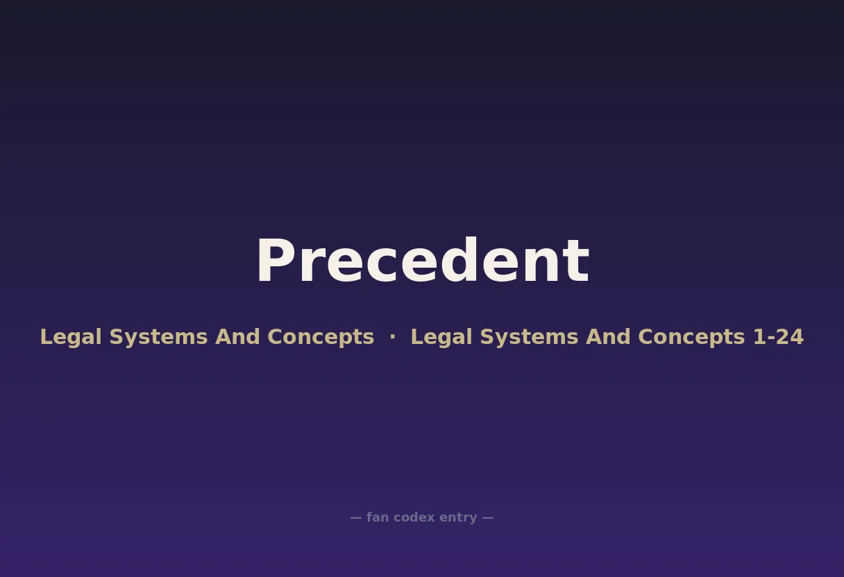 Precedent