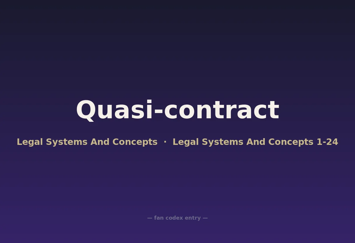 Quasi-contract