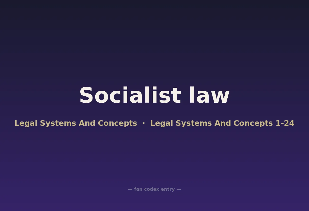 Socialist law