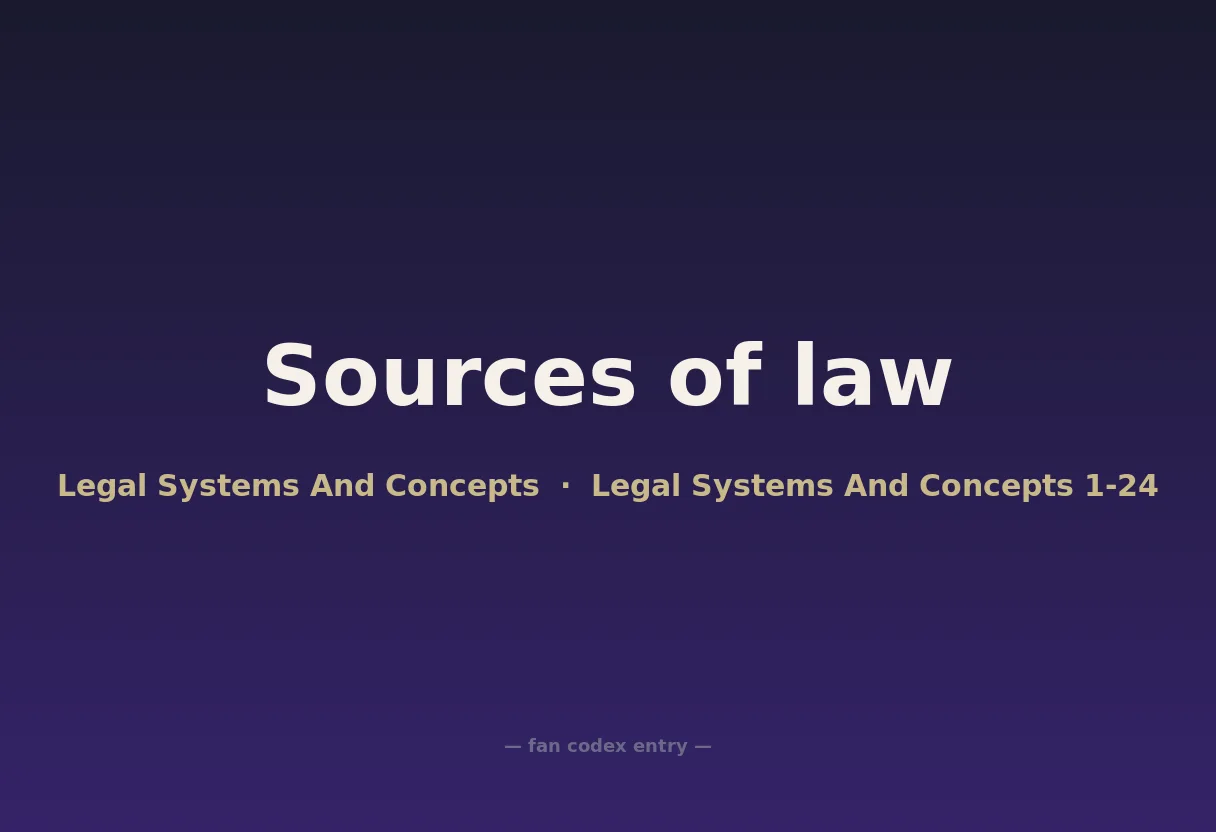 Sources of law