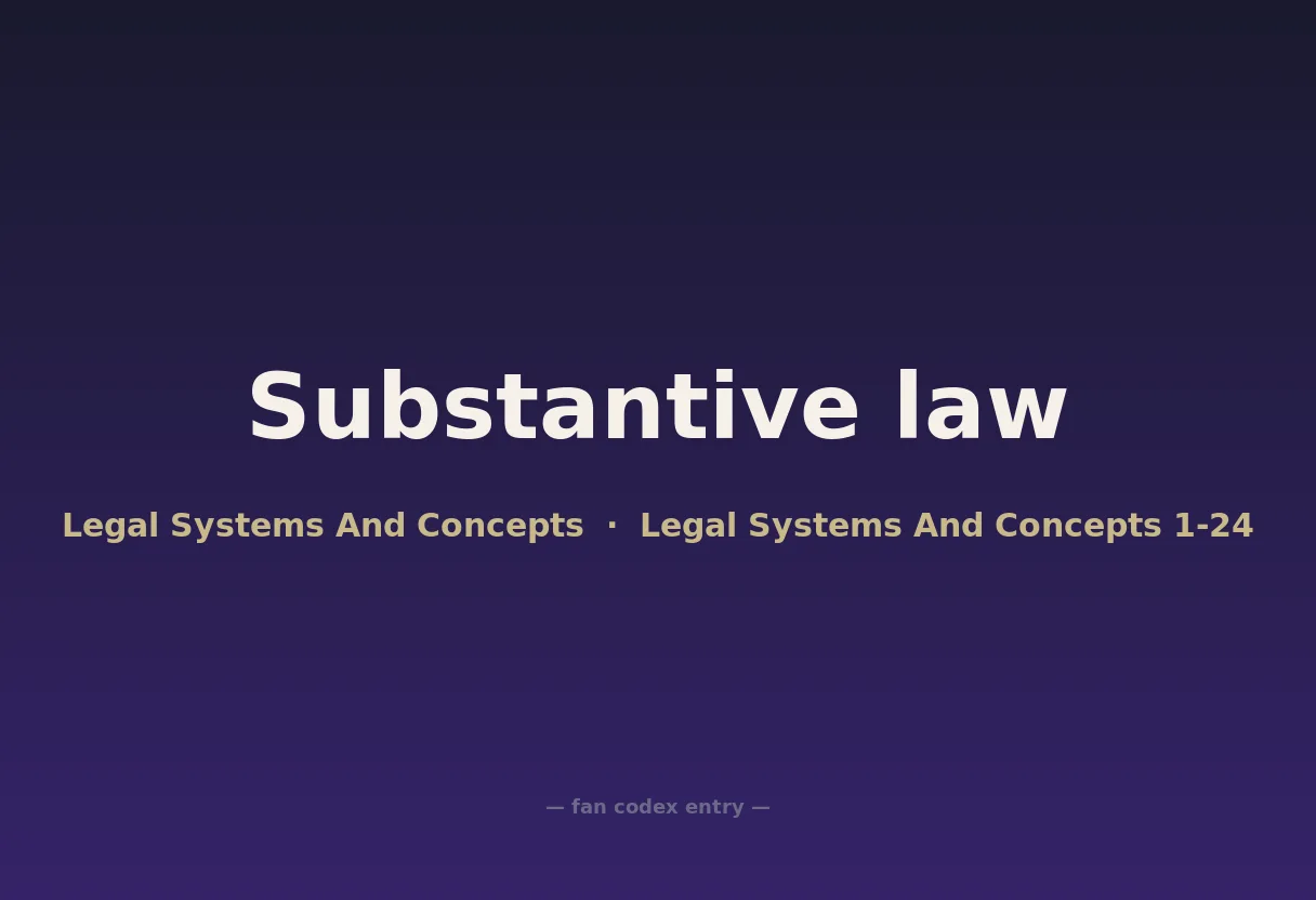 Substantive law